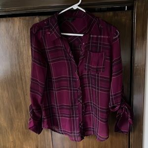 Plaid Guess blouse